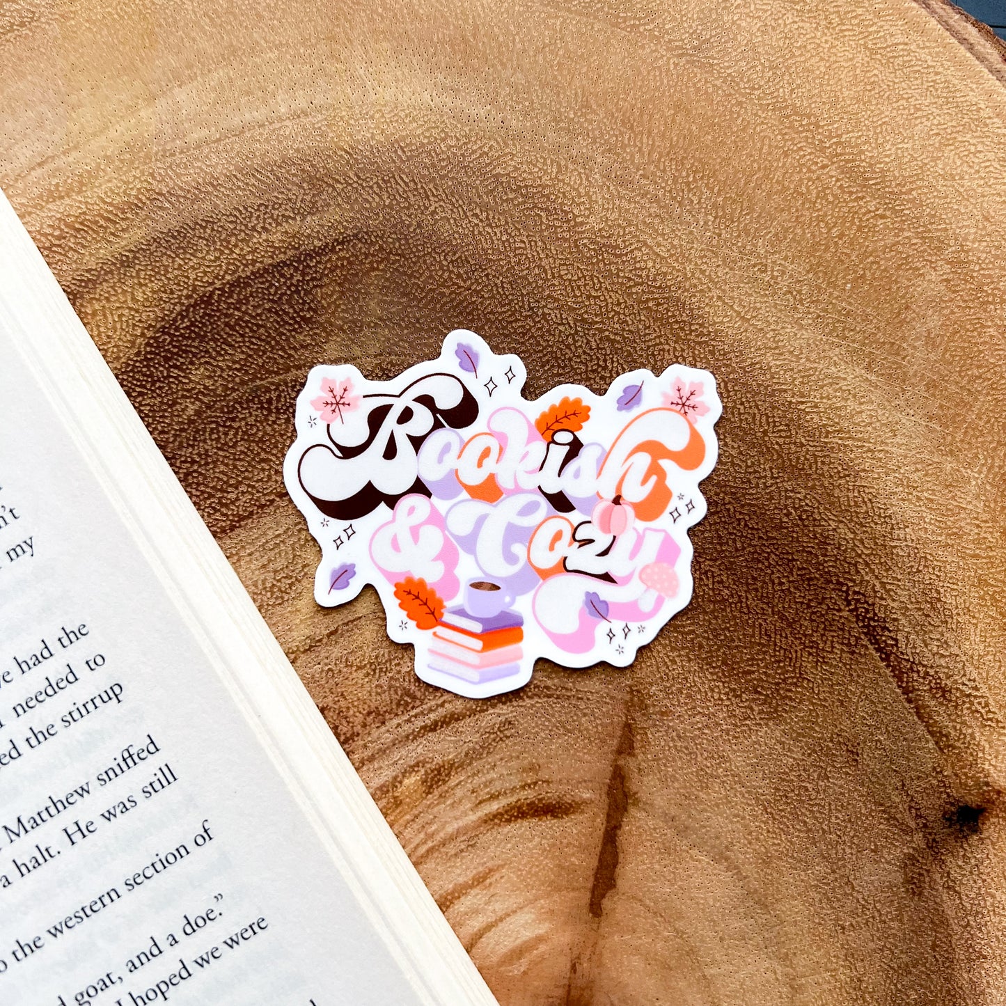 Bookish & Cozy Sticker