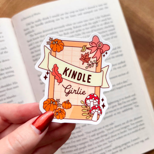 Fall Kindle Girlie Sticker