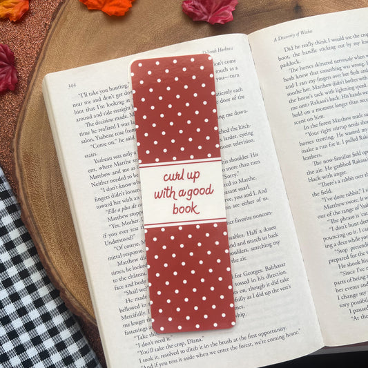 Curl Up Polka Dot Bookmark