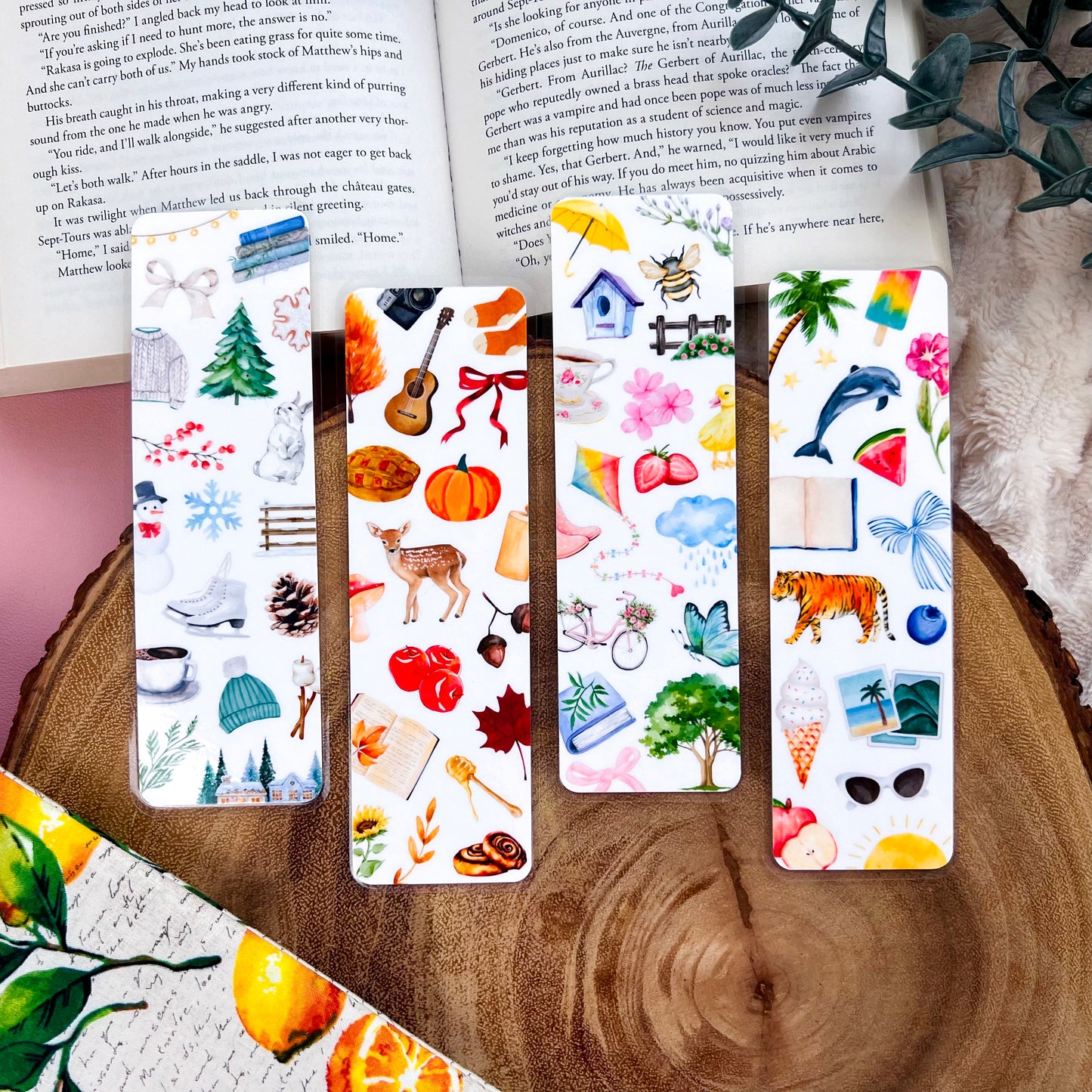 Watercolor Season Bookmarks
