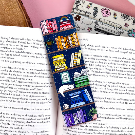 Rainbow Bookshelf Bookmark