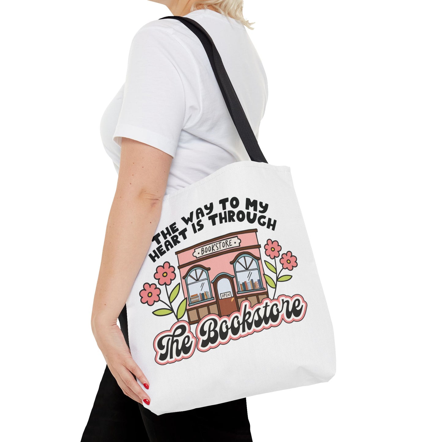 Floral Bookstore Tote Bag