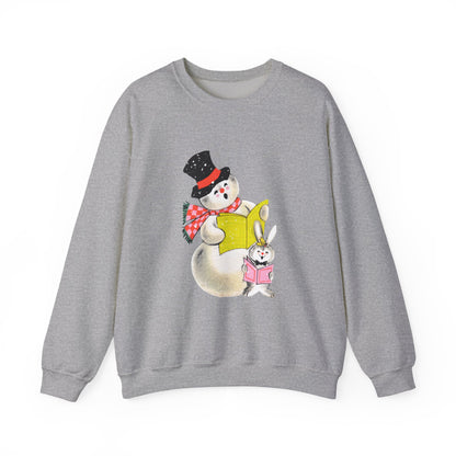 Snowman Reading Sweatshirt