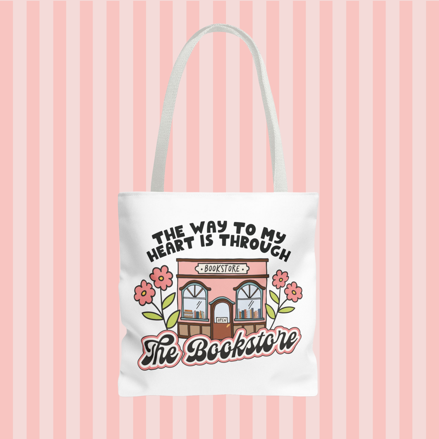 Floral Bookstore Tote Bag