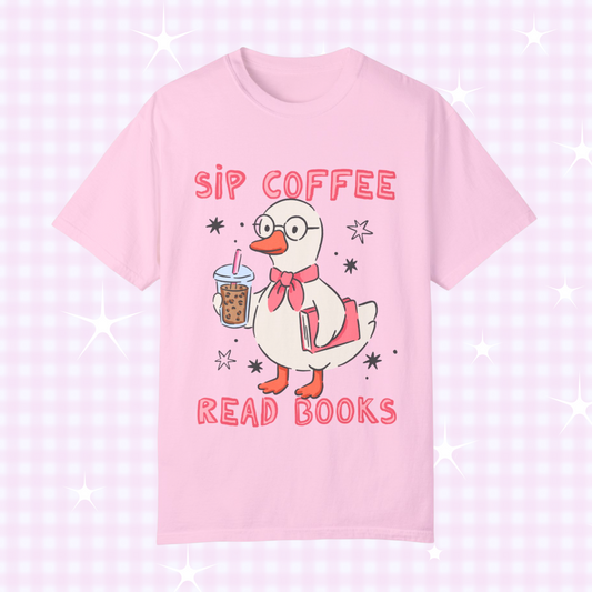 Sip Coffee Read Books T-shirt