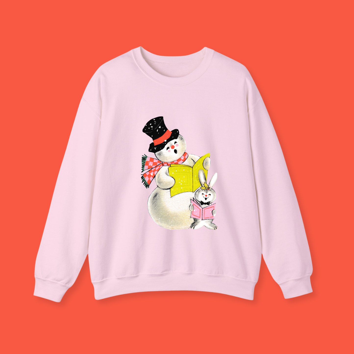 Snowman Reading Sweatshirt