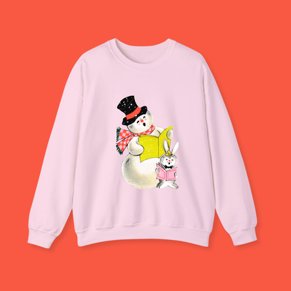 Snowman Reading Sweatshirt