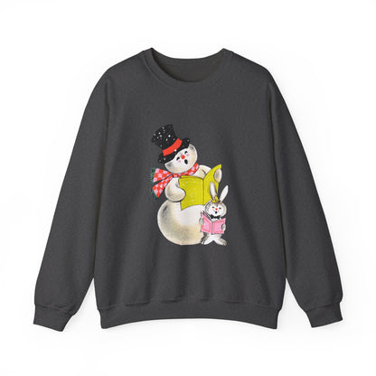 Snowman Reading Sweatshirt