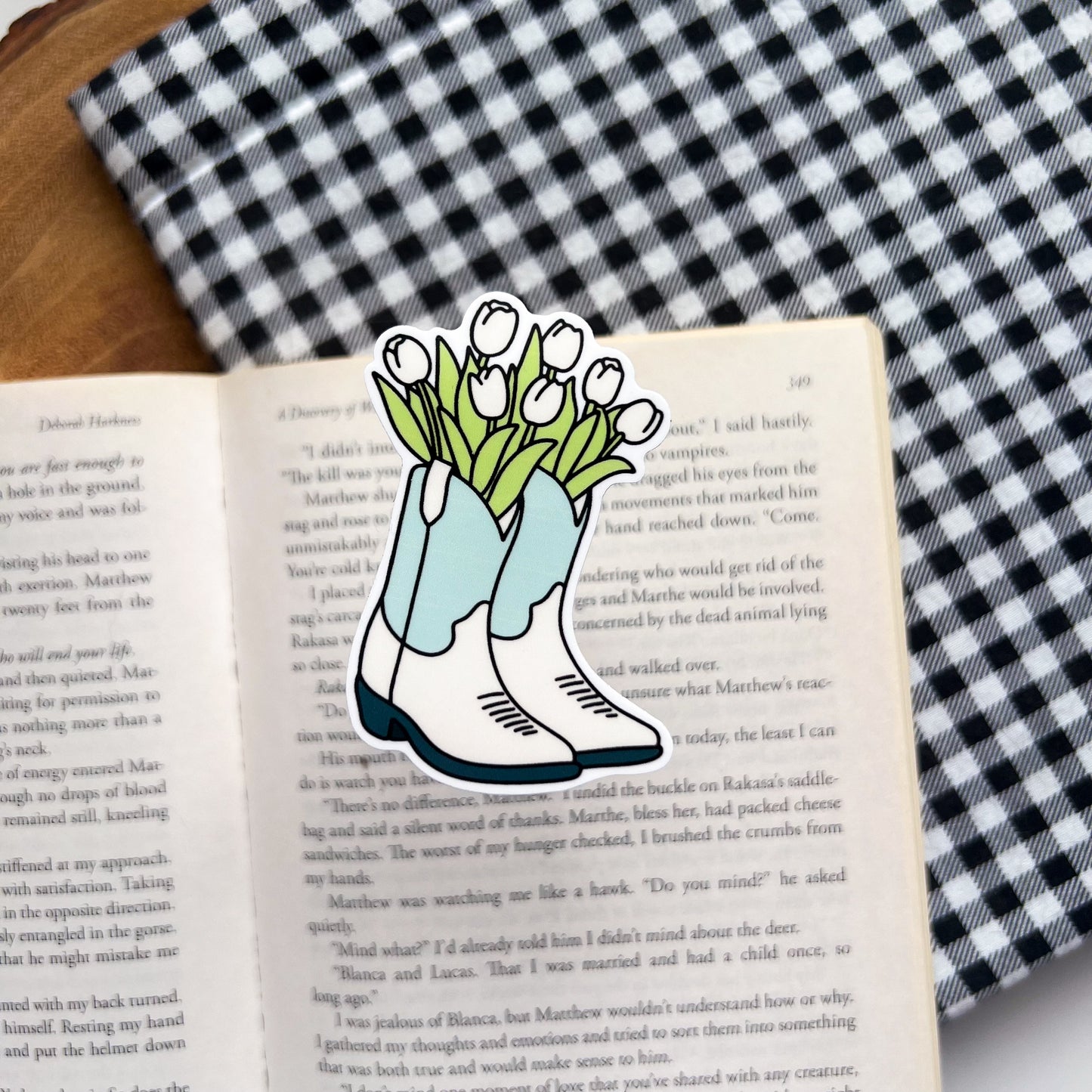 Flower Cowboy Boots Sticker