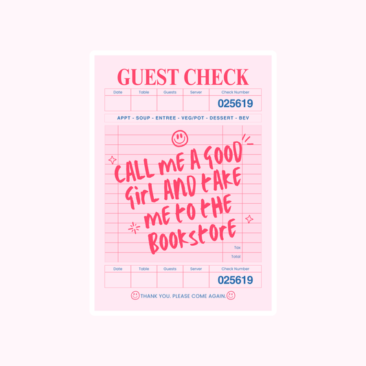 Guest Check Sticker