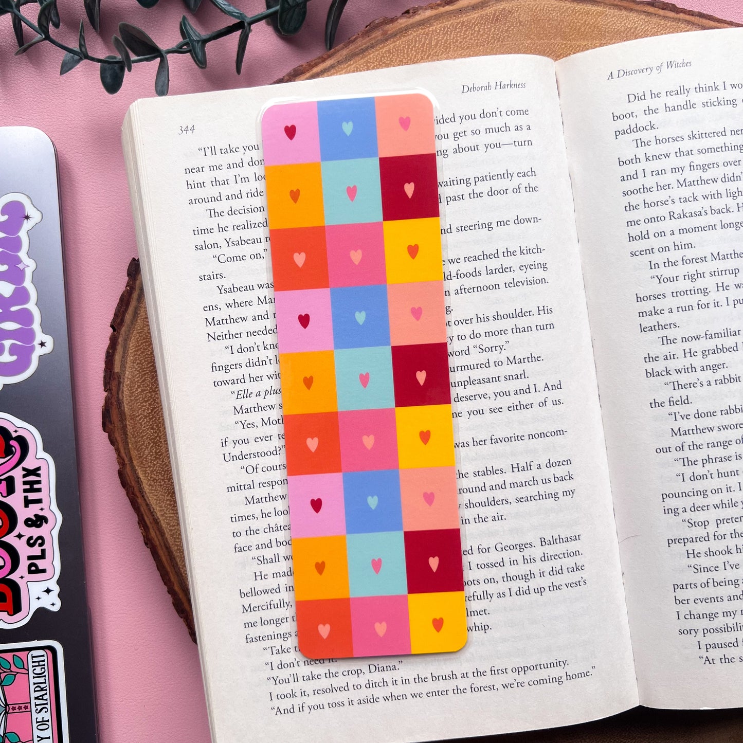 Checkered Hearts Bookmark