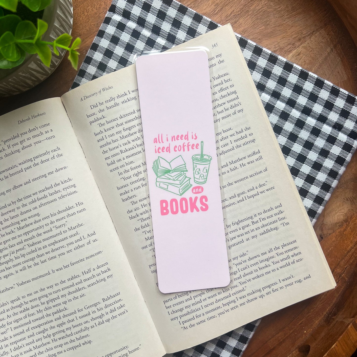 Books + Coffee Bookmark