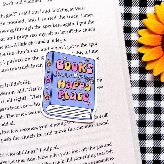 Books Are My Happy Place Sticker