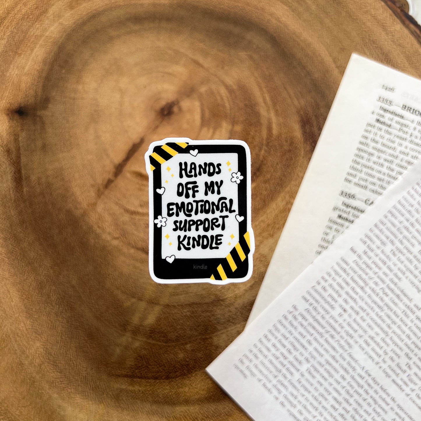Emotional Support Kindle Sticker