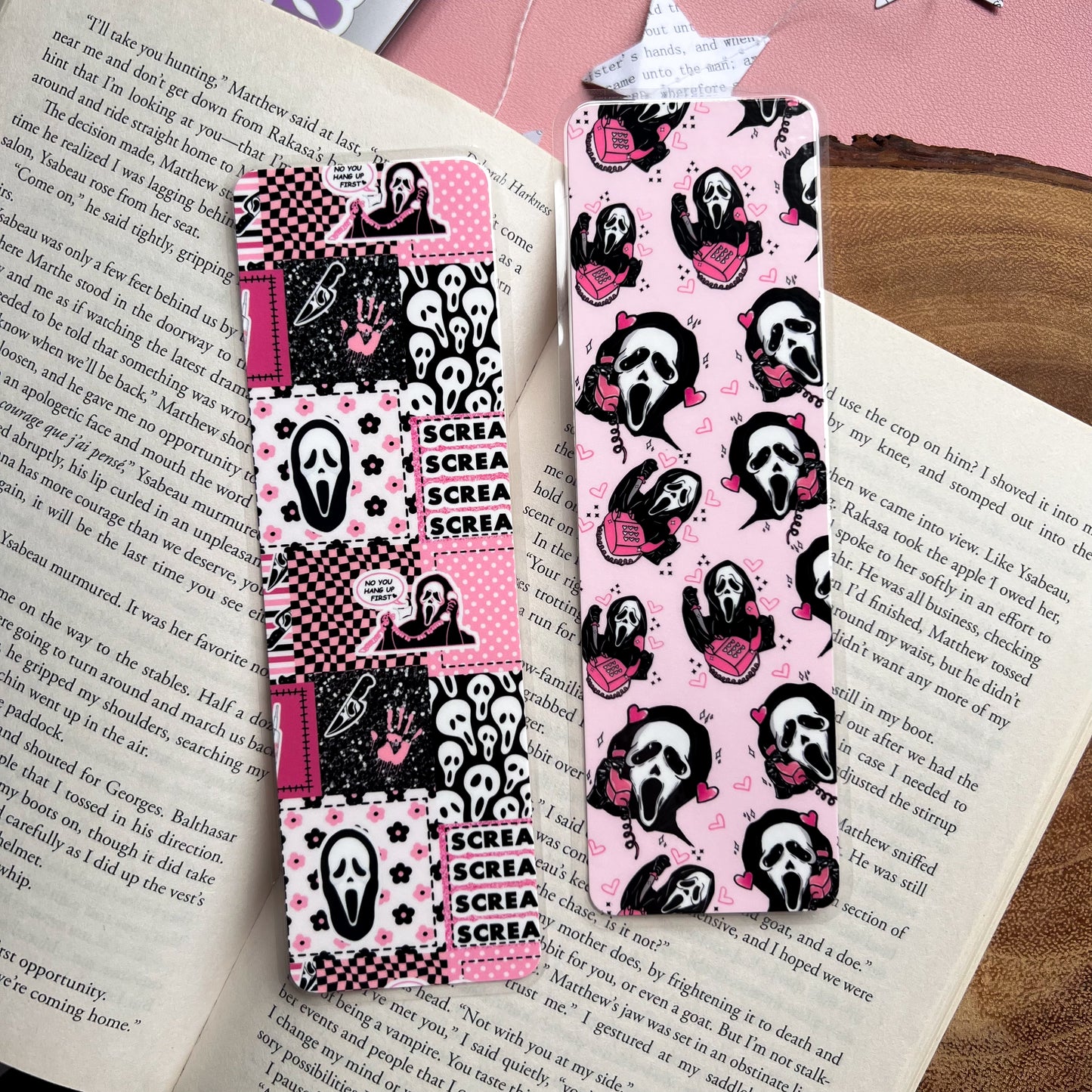 Pink Scream Bookmarks