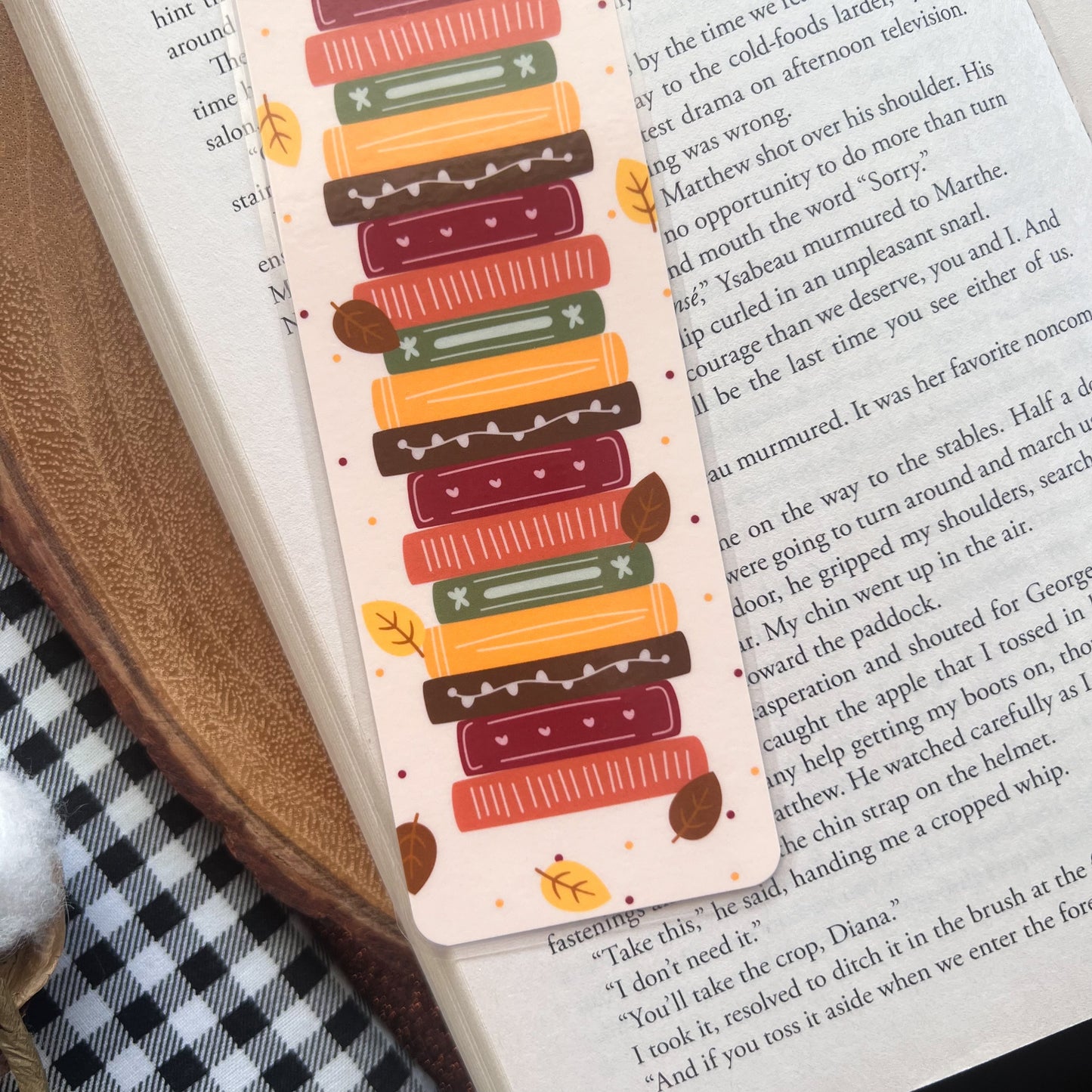 Leaves Book stack Bookmark