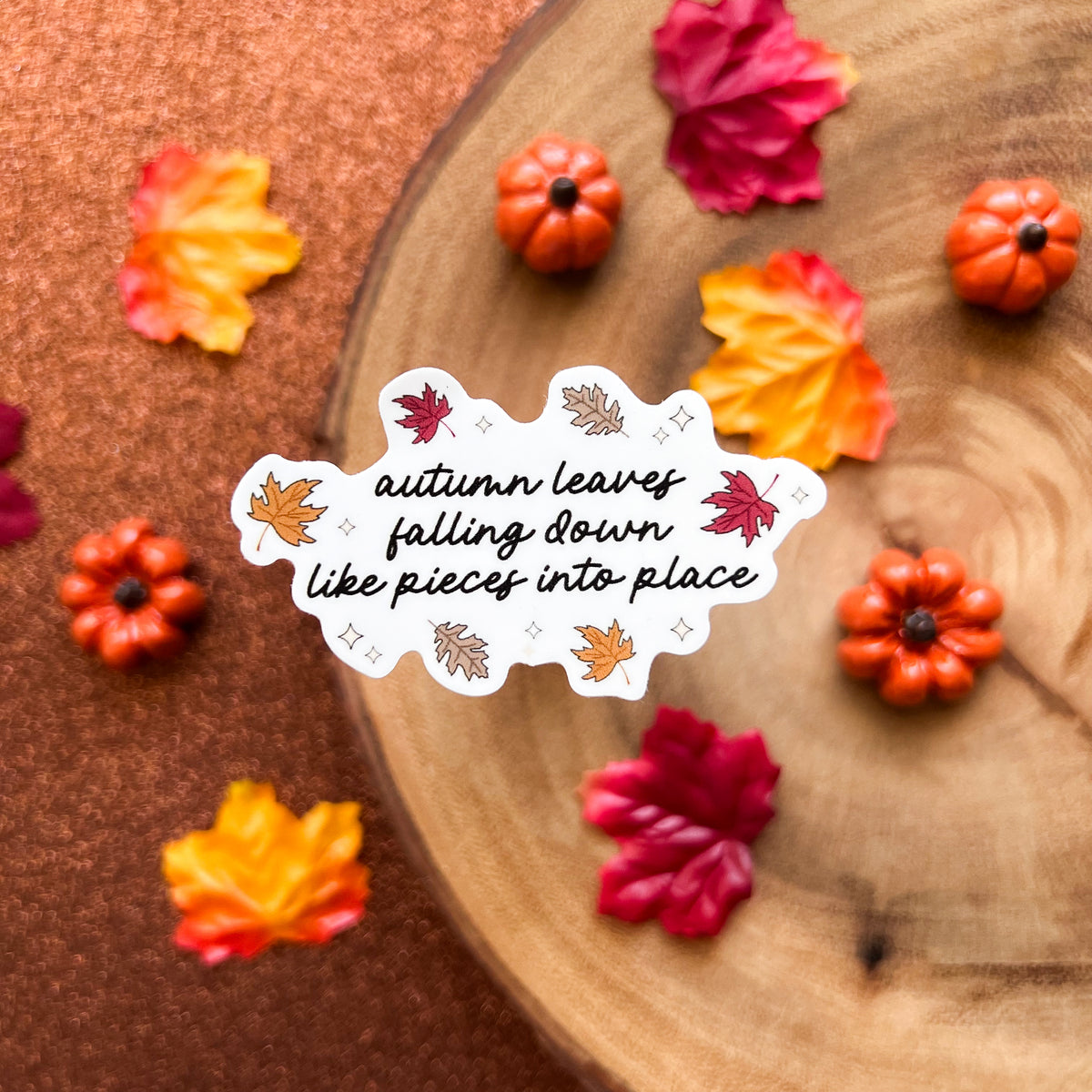 Autumn Leaves Sticker – Cozy Reads Shop