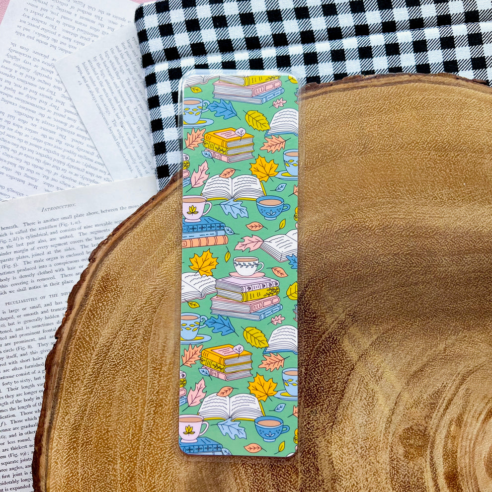 Autumn Bookish Bookmark – Cozy Reads Shop