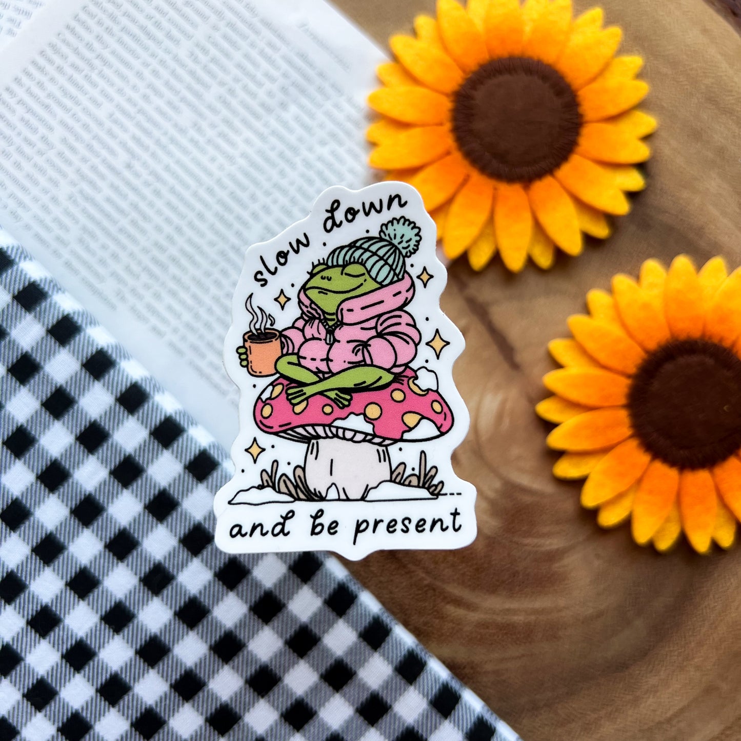 Slow Down Frog Sticker