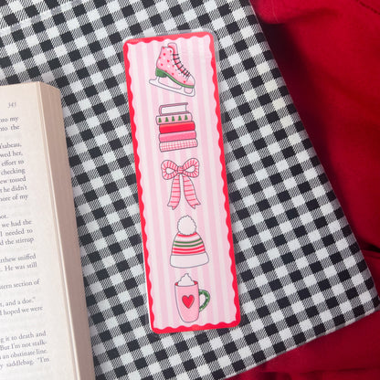 Pink Winter Skates Bookmark