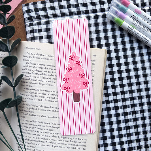 Pretty in Pink Holiday Bookmark