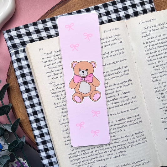 Pink Teddy Bookmark