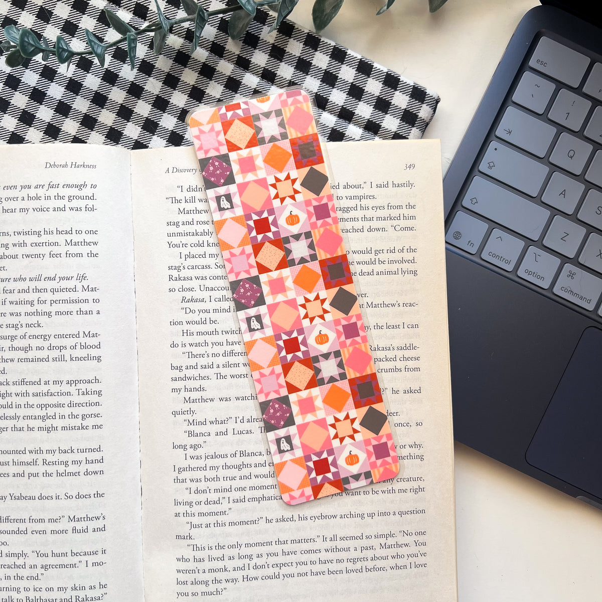 Quilted Fall Bookmark