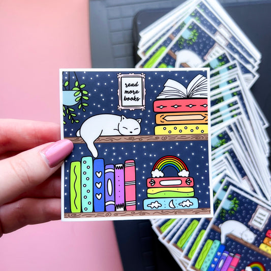 Rainbow Bookshelf Sticker