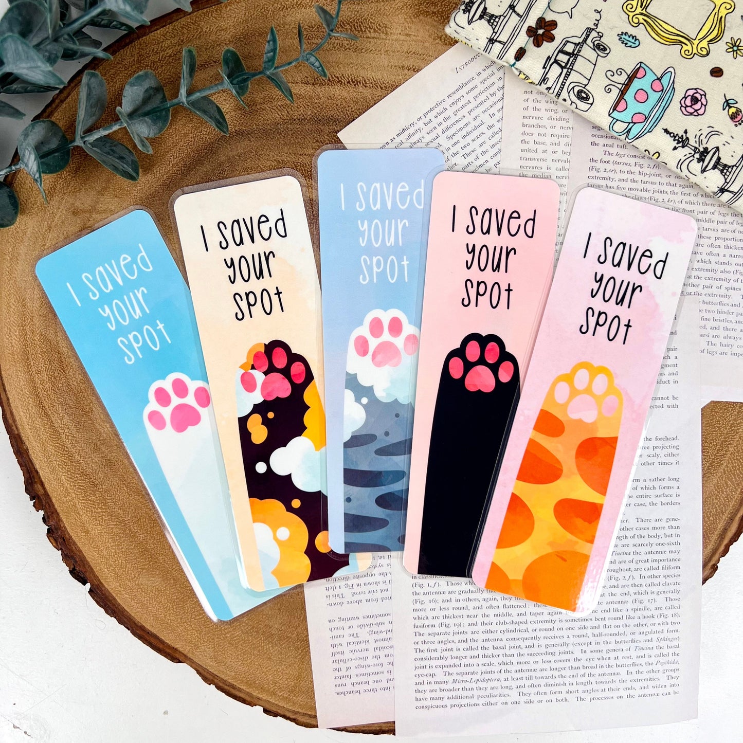 Cat Paw Bookmarks