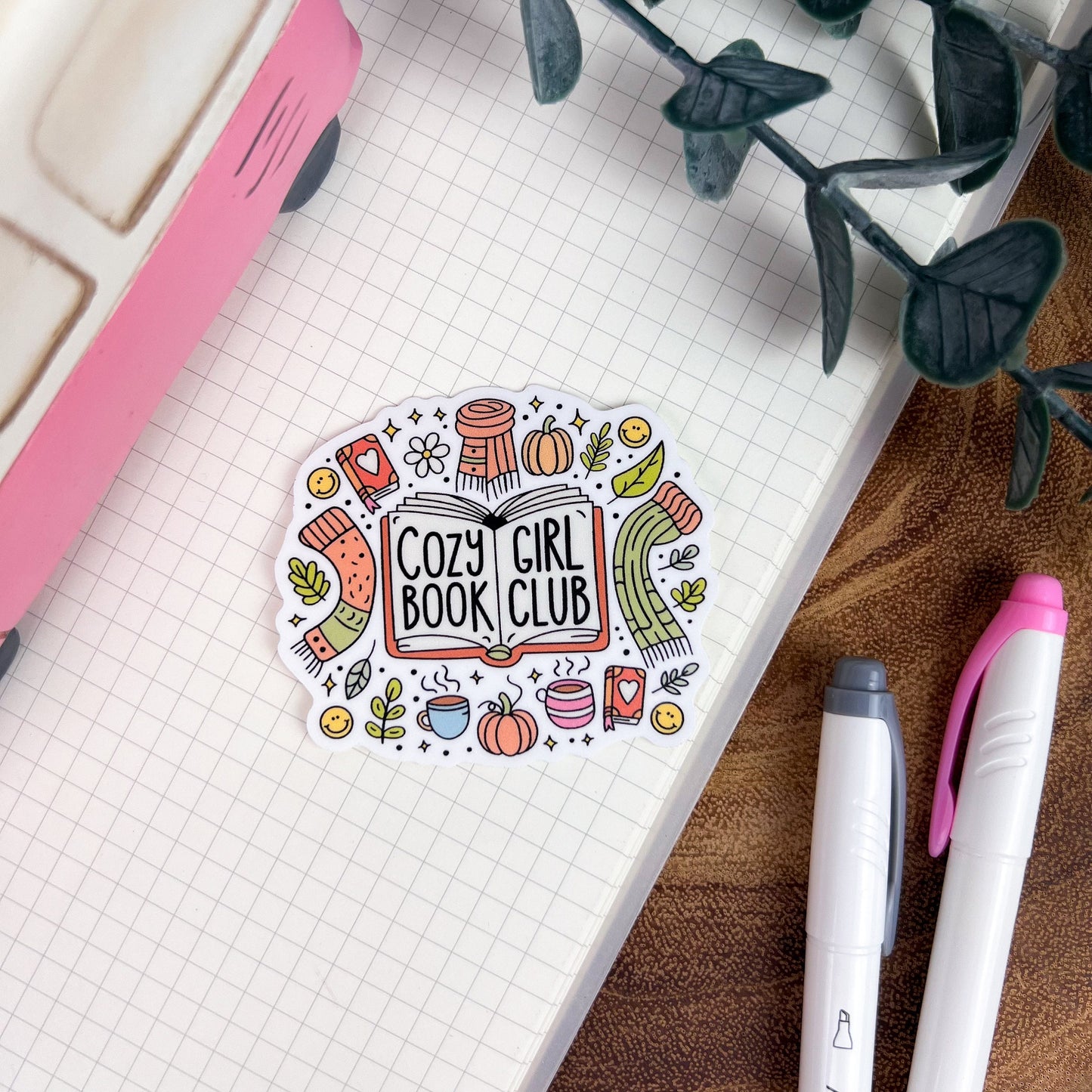 Cozy Girl Book Club Sticker
